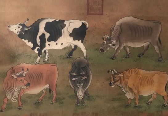 唐朝韩滉的《五牛图》有何寓意？牛在古代地位如何？